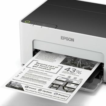 Принтер струйный Epson L1100, ч/б, A4, серый/черный