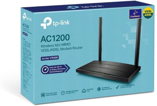 TP-Link Archer VR400 AC1200 Wi-Fi роутер с VDSL/ADSL модемом