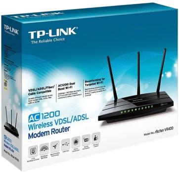 TP-Link Archer VR400 AC1200 Wi-Fi роутер с VDSL/ADSL модемом