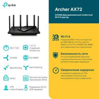 Wi-Fi роутер Archer AX72 AX5400