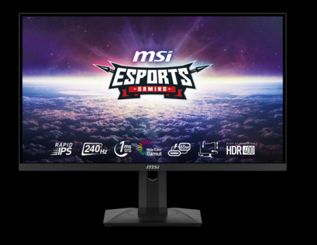 MSI - 27" Optix G274QPX Gaming Monitor, IPS, 1mc, 240hz, WQHD (2560x1440), HDMI+DP+TypeC, Black